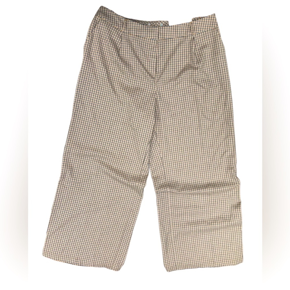 Cato Beige and Black Checkered Wide Leg Trousers 18W
